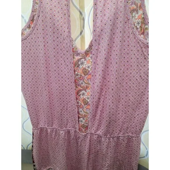 Victorias Secret Pink Intimate Satin floral Short Romper S Med Lingerie Playsuit - Picture 3 of 8